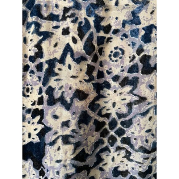 NWT Karen Kane Blue Velvet Floral Burnout Poncho Top M - Picture 4 of 8